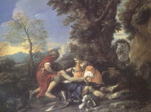 MOLA, Pier Francesco Herminia and Vafrino Tending the Wounded Tancred (mk05) Germany oil painting art